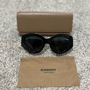Burberry Black Oval Sunglasses
